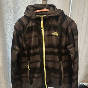 The North Face Black and Grey With Lime Green Accents